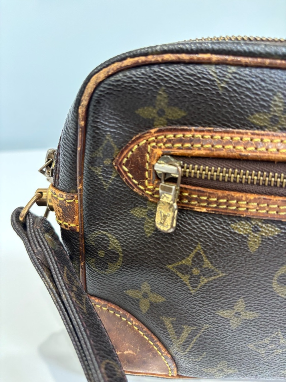 Louis Vuitton Monogram Canvas Wristlet - Brown and Gold - Picture 13 of 16
